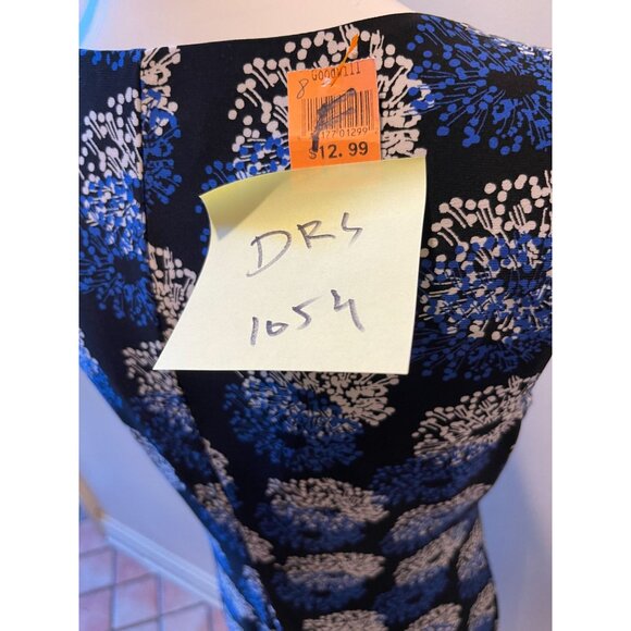 Tommy Hilfiger Womens Floral Fit & Flare Midi Dress Sleeveless Blue Black Size 8 - Picture 8 of 8